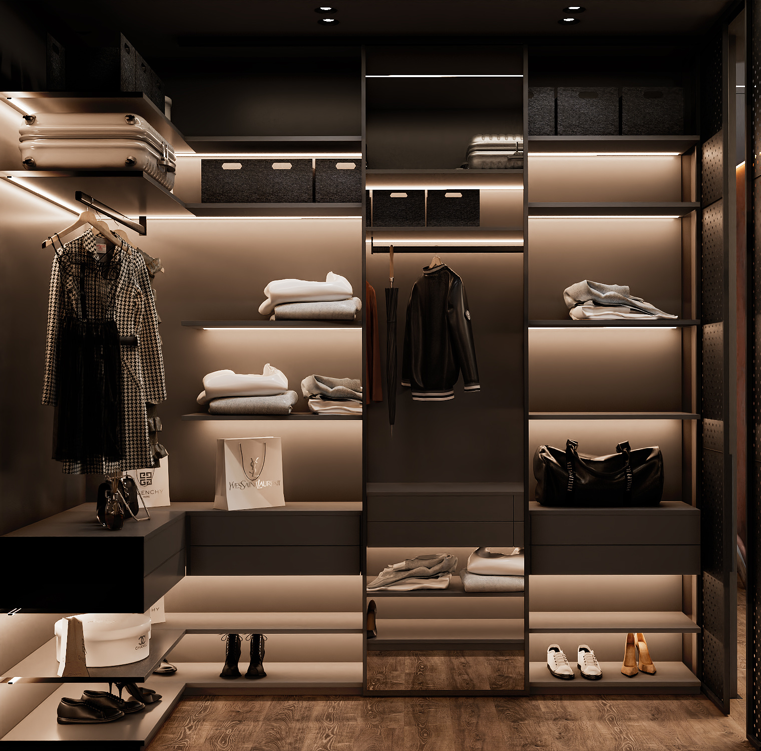 Квартира в Москве 80 кв м в темных тонах