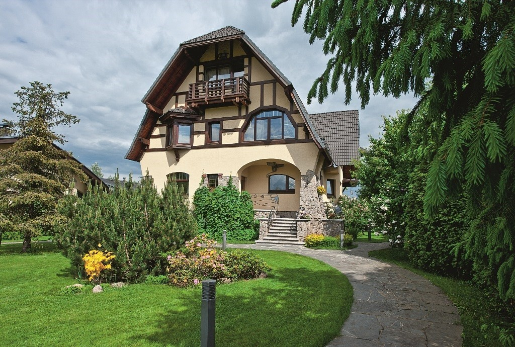 House in front of national park