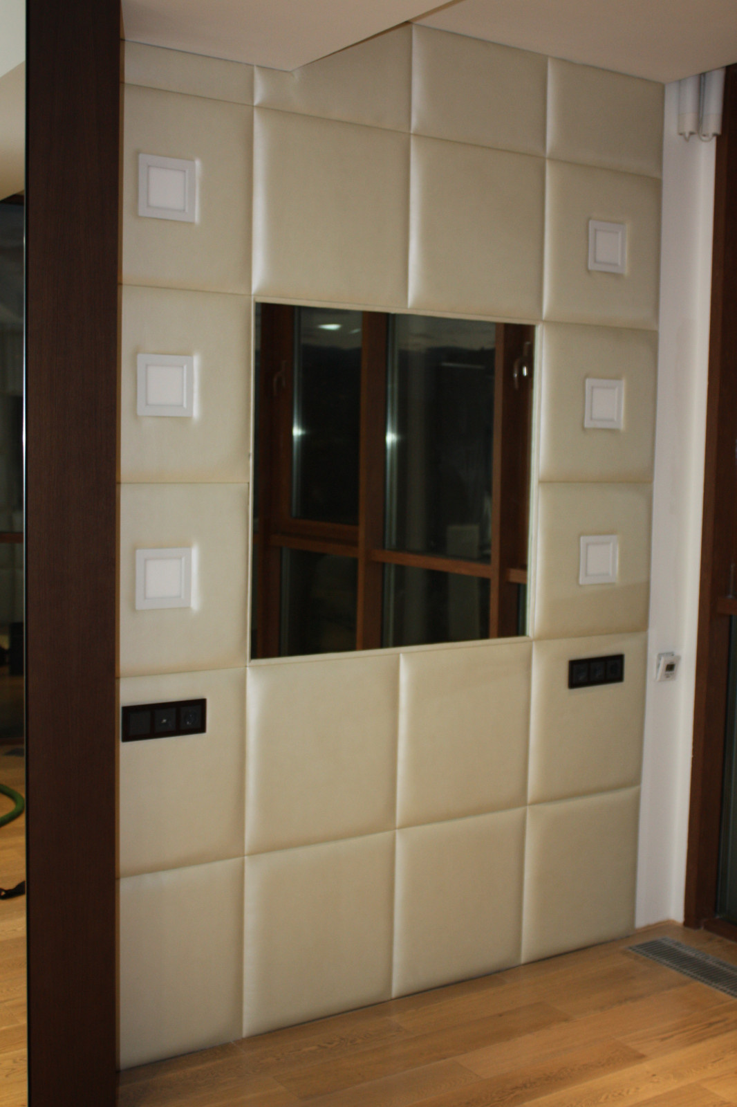 Leather wall panel