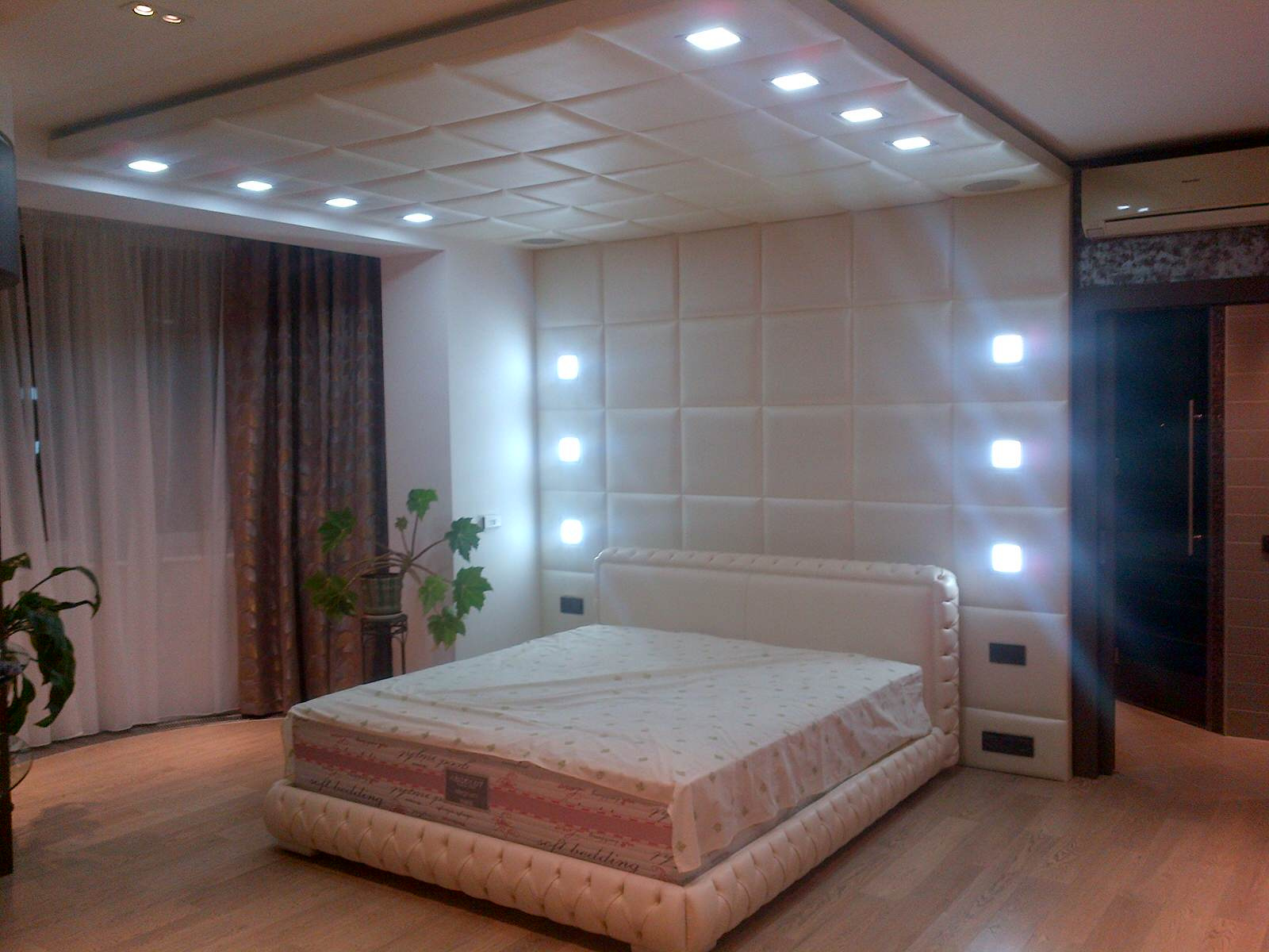 Leather wall panel