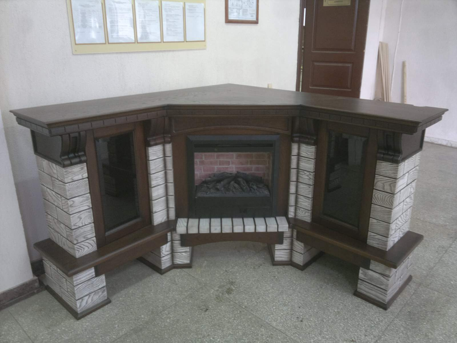 corner fireplace