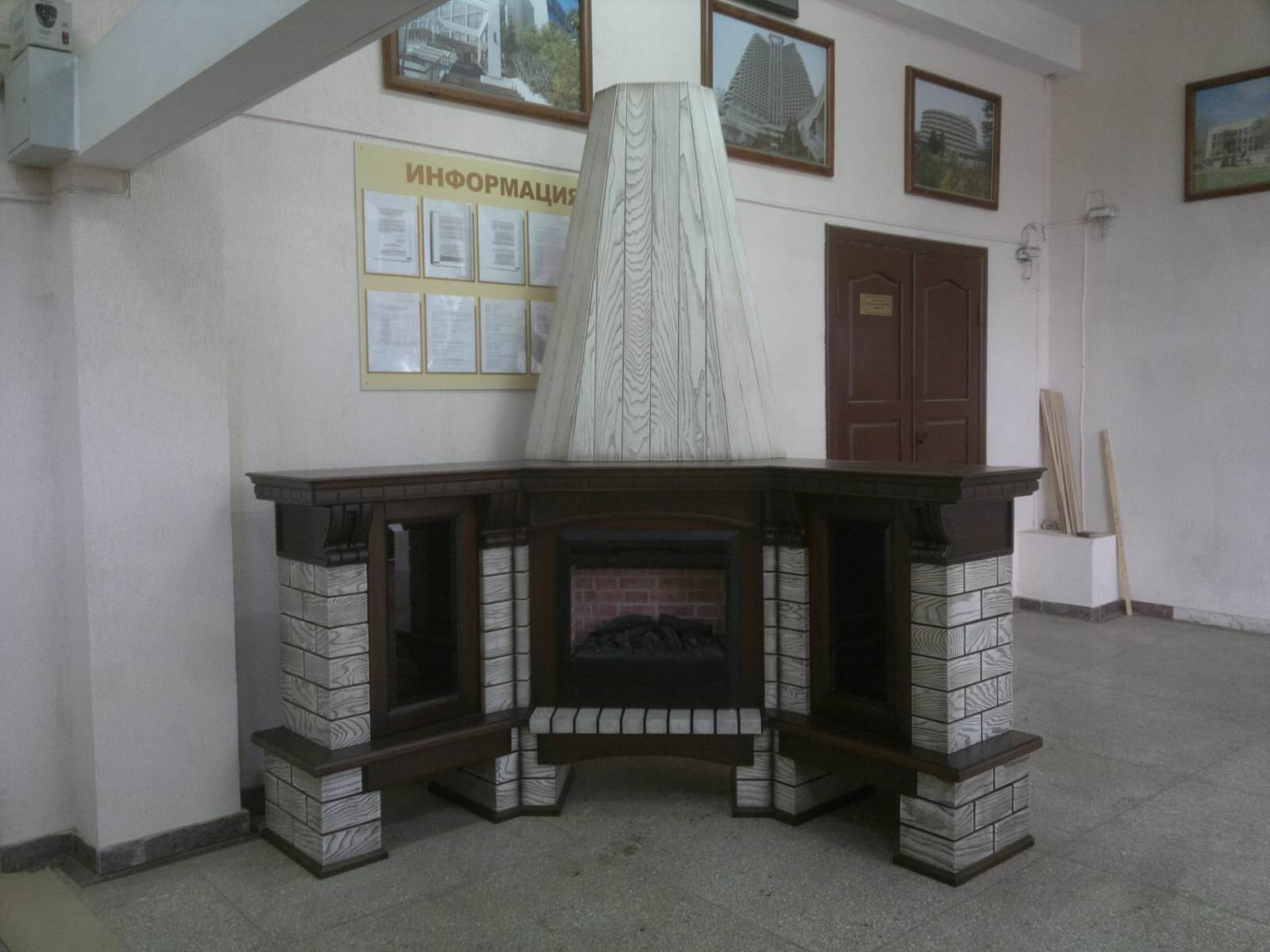 corner fireplace