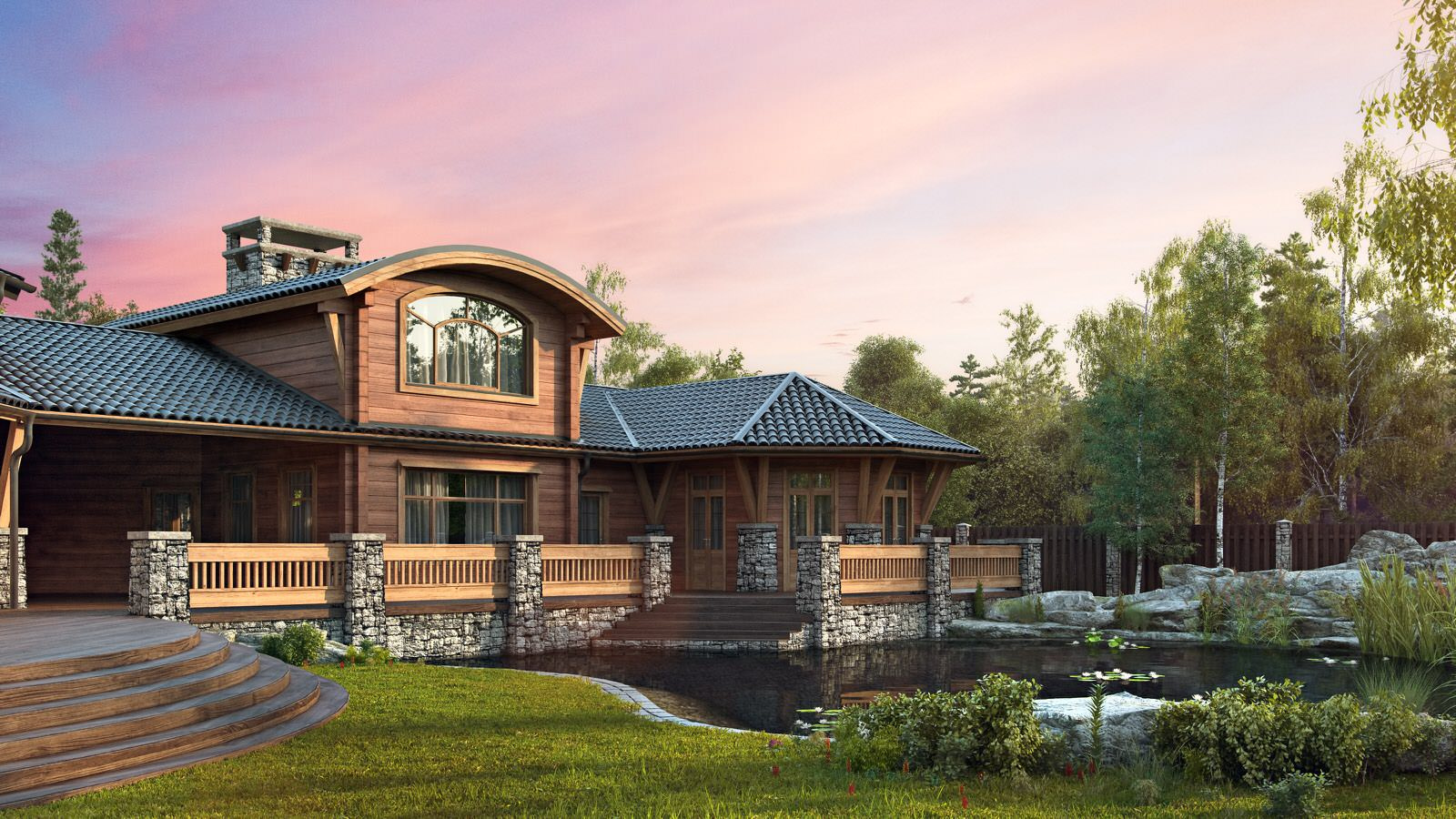 Private residence project, visualization. By Natalia Lomeiko, architect - http:/