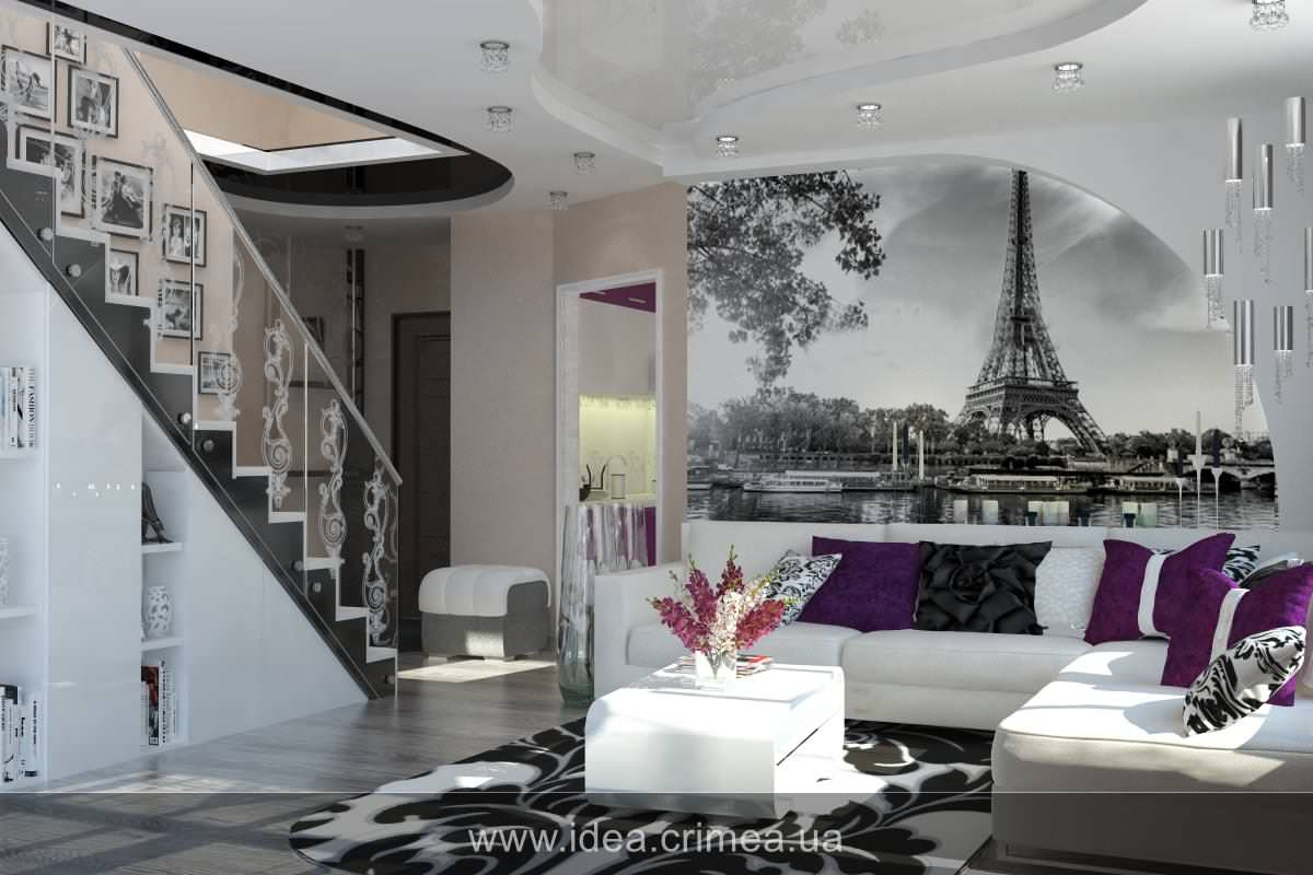 Three styles for living room interior design