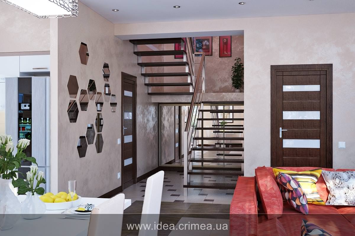 Contemporary kitchen living room for a young family