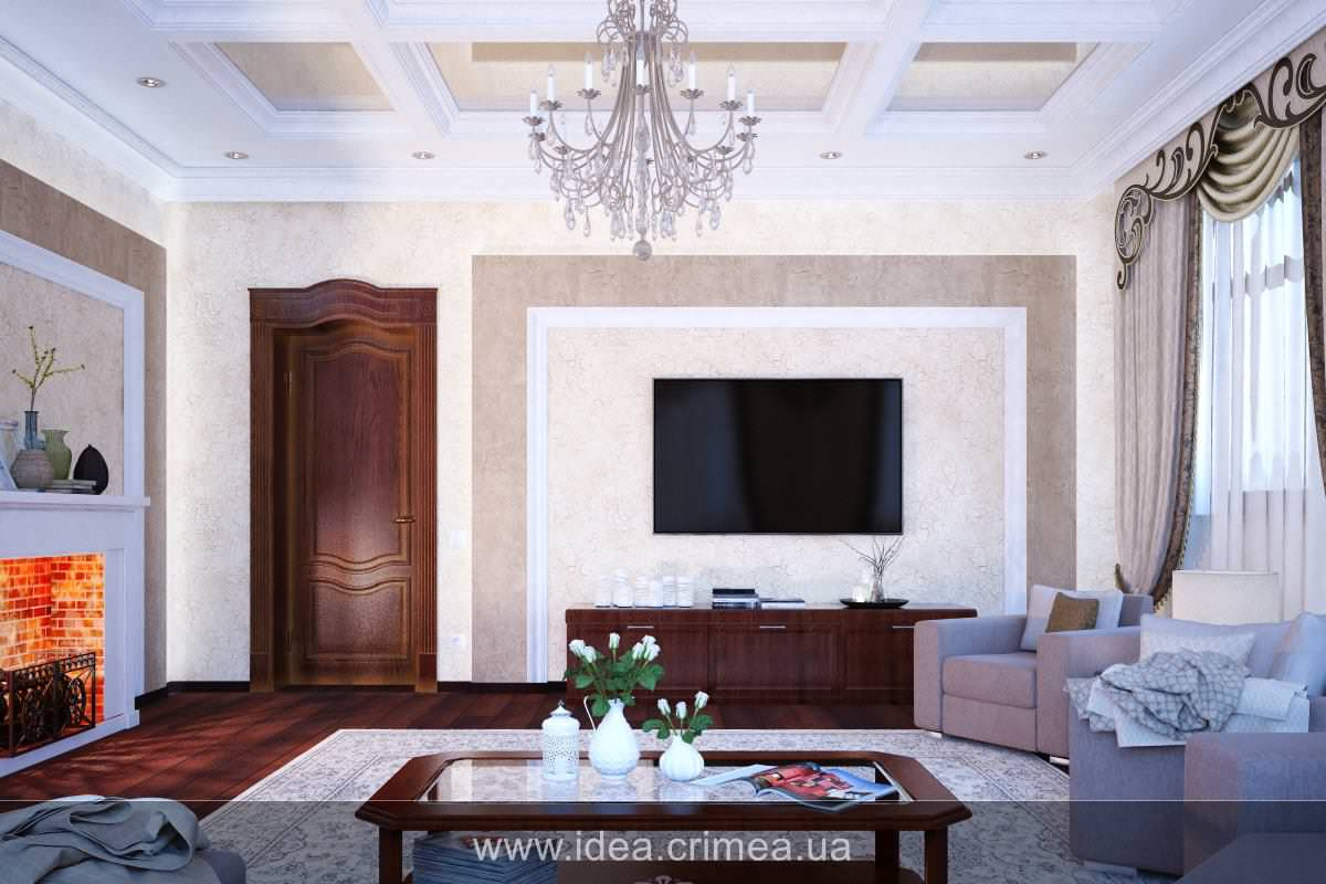 Living room in traditional style