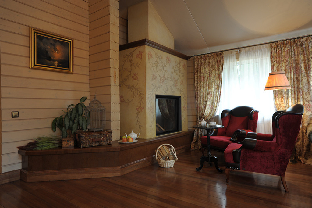 Обложка проекта: Beam house in French style