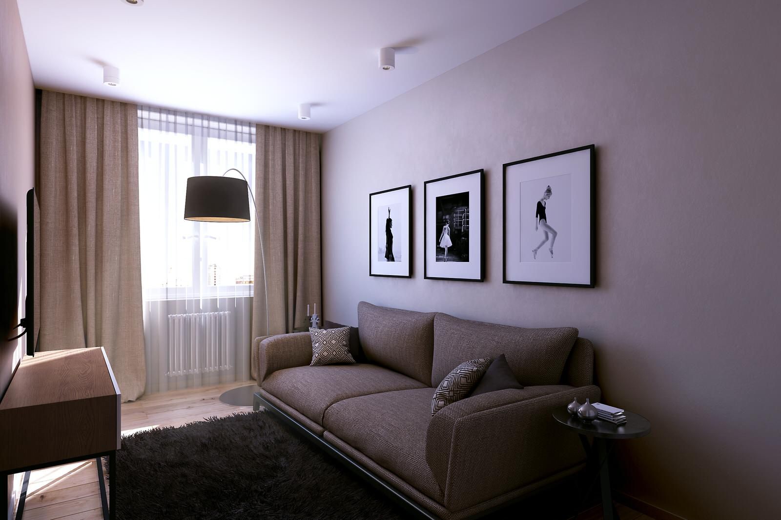 The apartment made of natural stuff on Bogatyrskiy