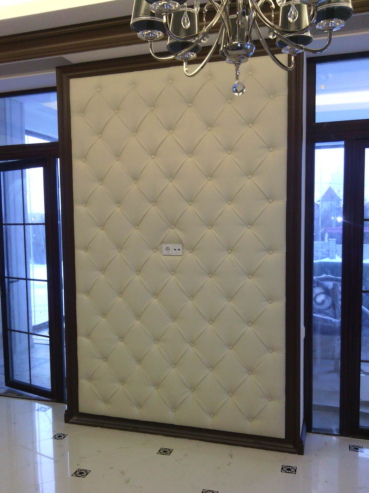 Leather wall tiles