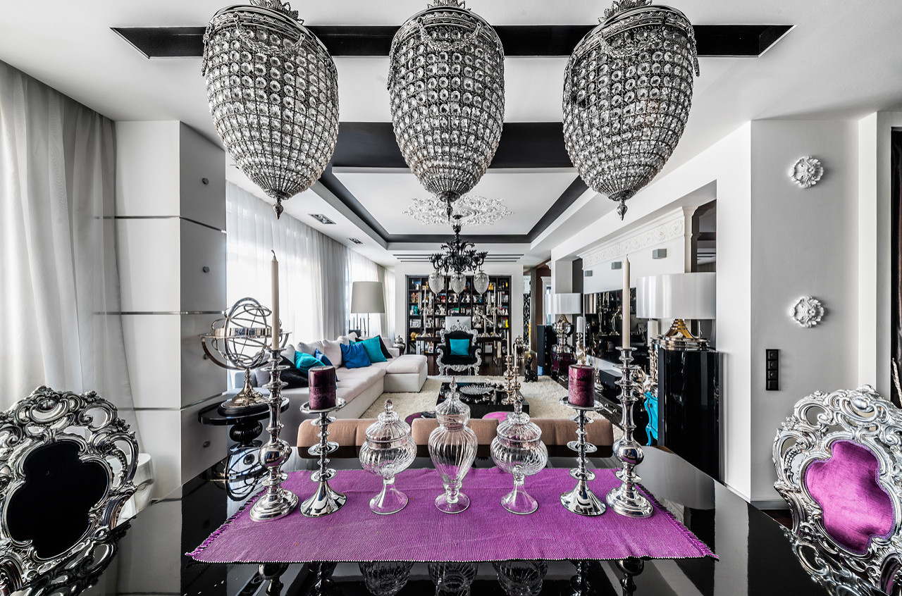 Съёмка интерьера квартиры в стиле фьюжн.