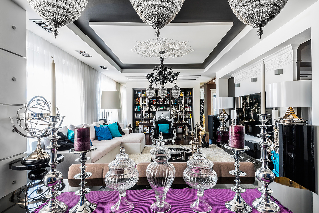 Съёмка интерьера квартиры в стиле фьюжн.