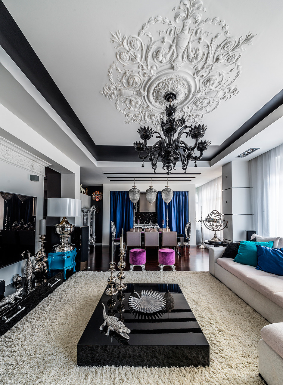 Съёмка интерьера квартиры в стиле фьюжн.