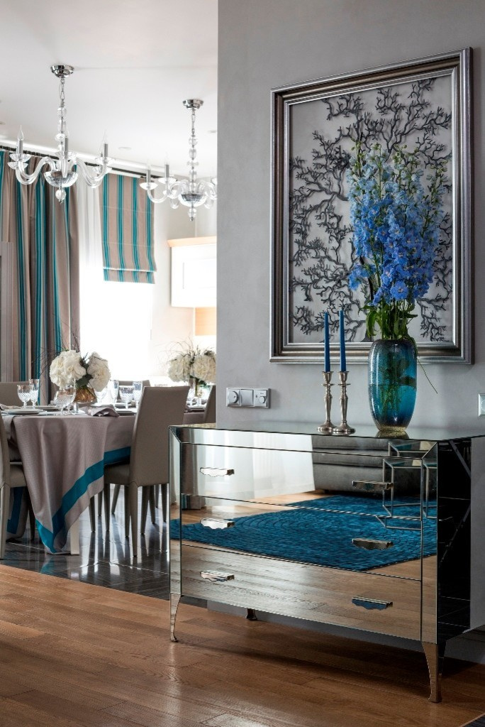 Квартира в синих оттенках