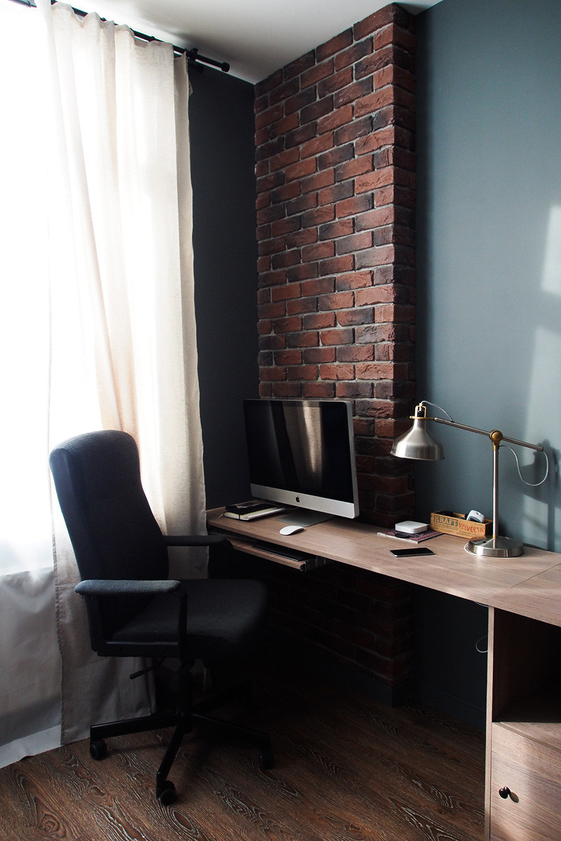 Дизайн интерьера 1-комнатной квартиры в индустриальном стиле