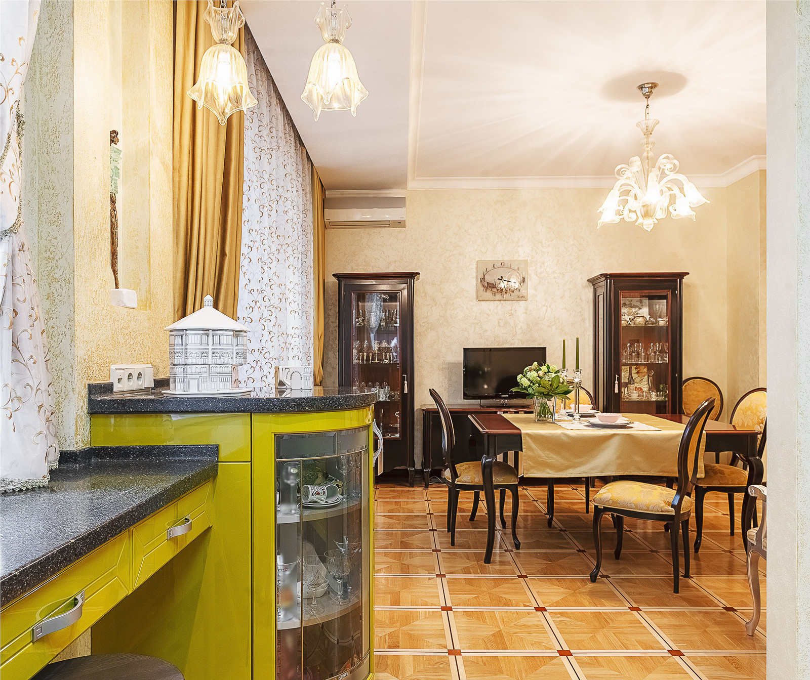 Квартира с архитектурной темой в интерьере