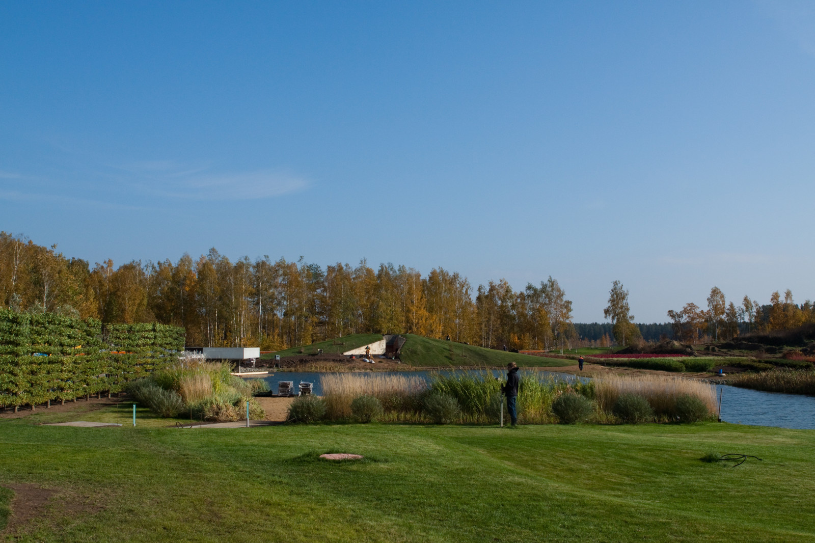 Проект недели: Современный сад с холмами и «метеоритом»