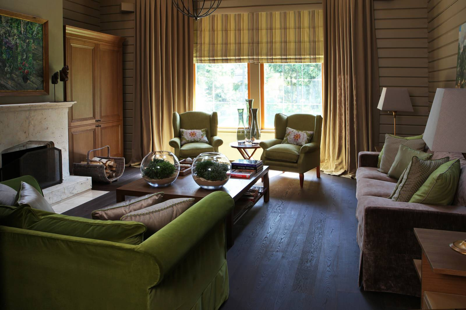 Houzz тур: Дом в духе русской дачи в красках, заимствованных у природы