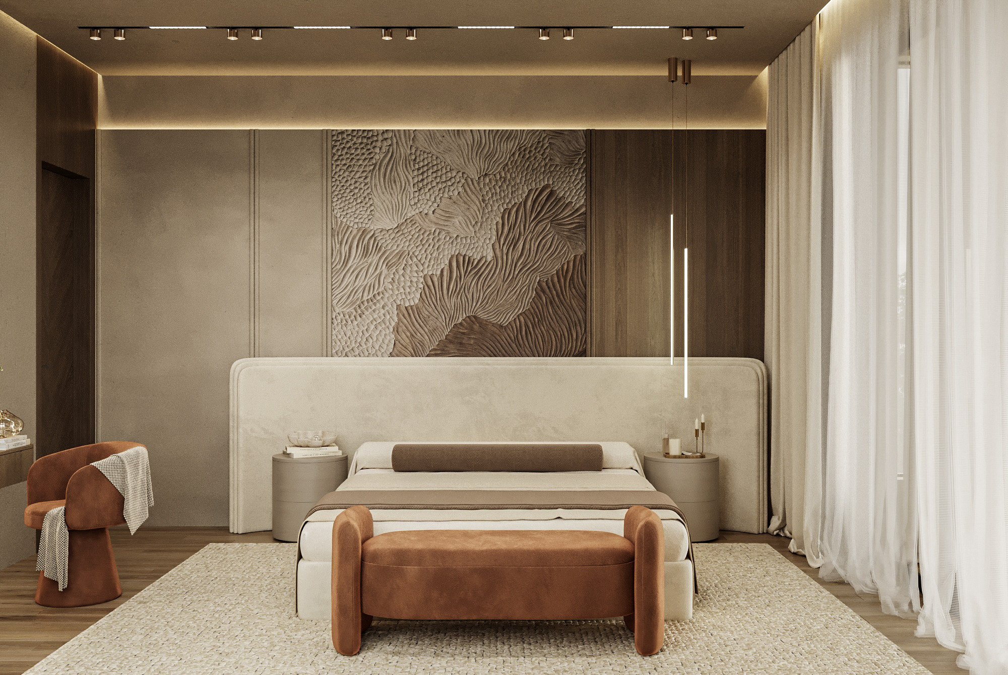 Обложка проекта: Мастер спальня в коттедже Кратово