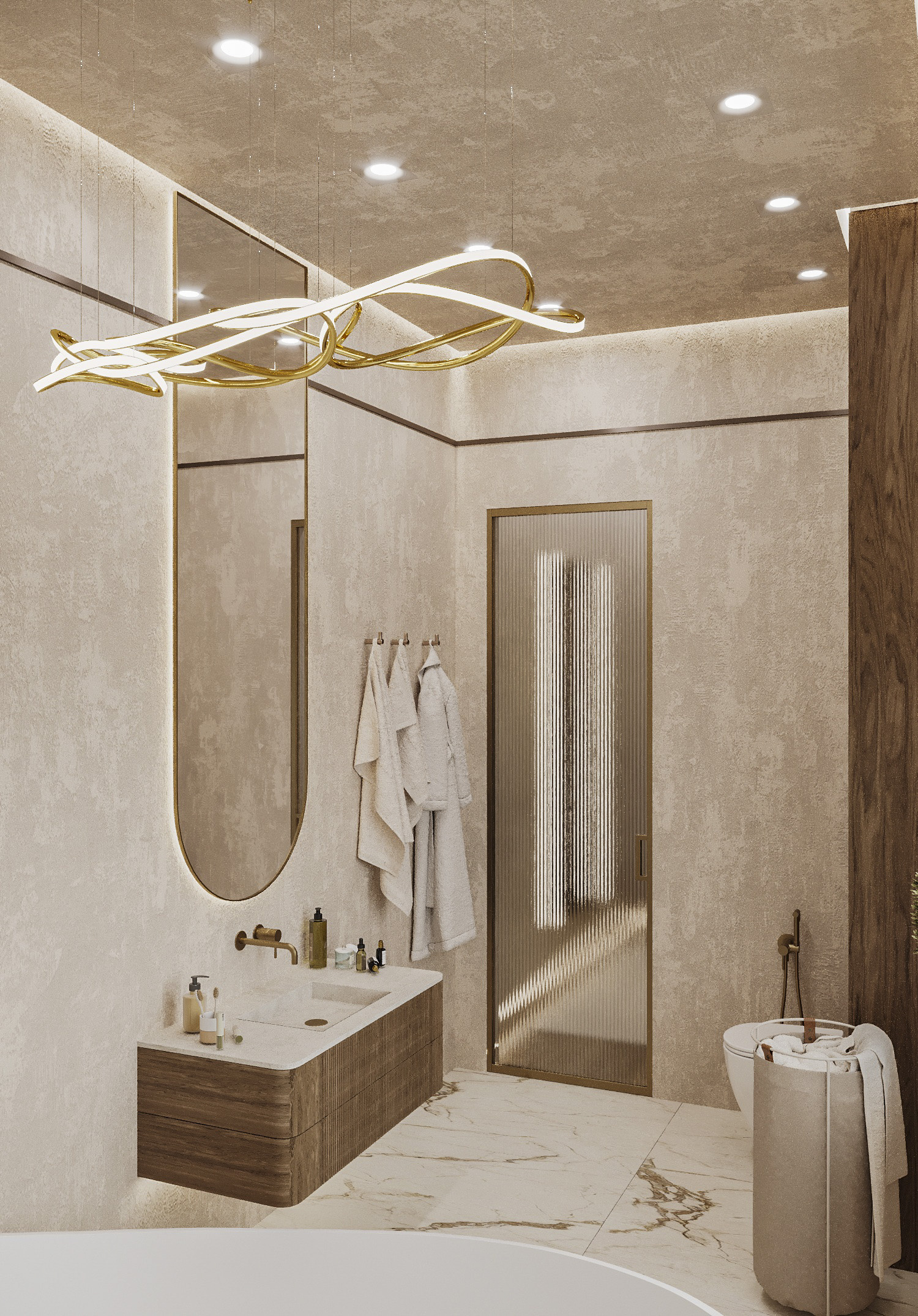 Мастер спальня в коттедже Кратово