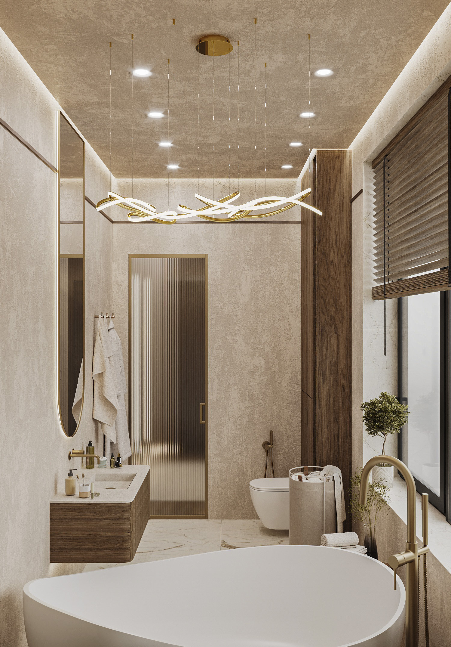 Мастер спальня в коттедже Кратово