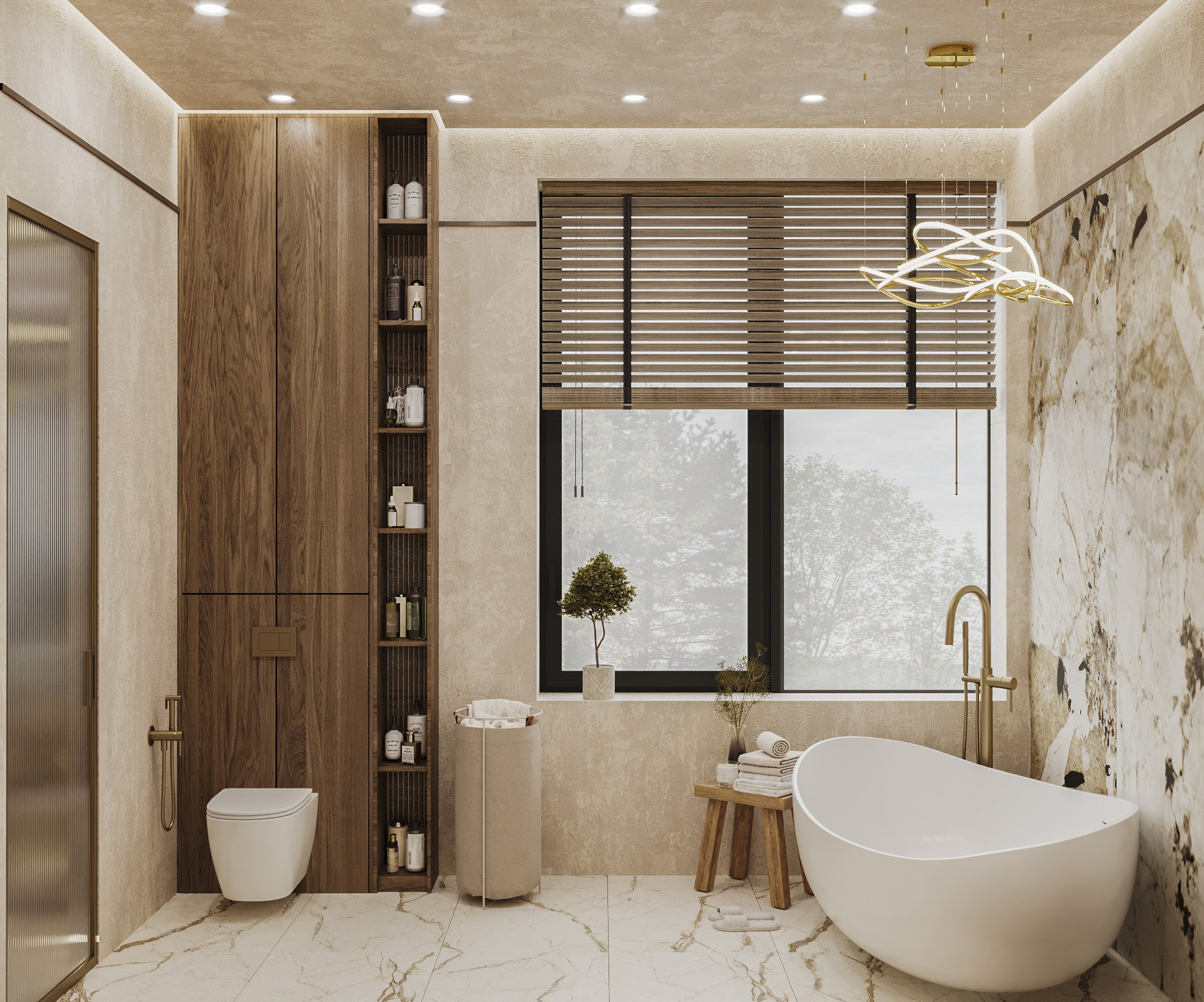 Мастер спальня в коттедже Кратово