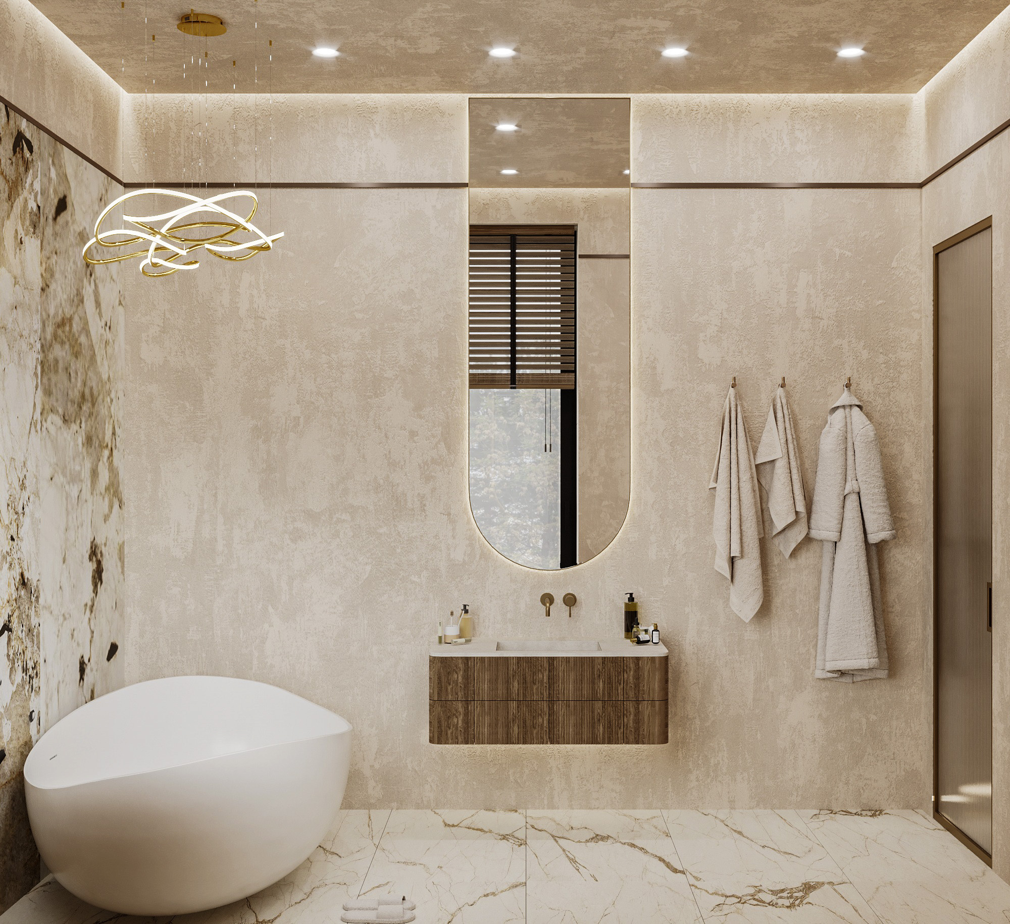 Мастер спальня в коттедже Кратово