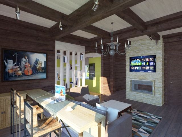 Интерьеры коттеджа в подмосковье