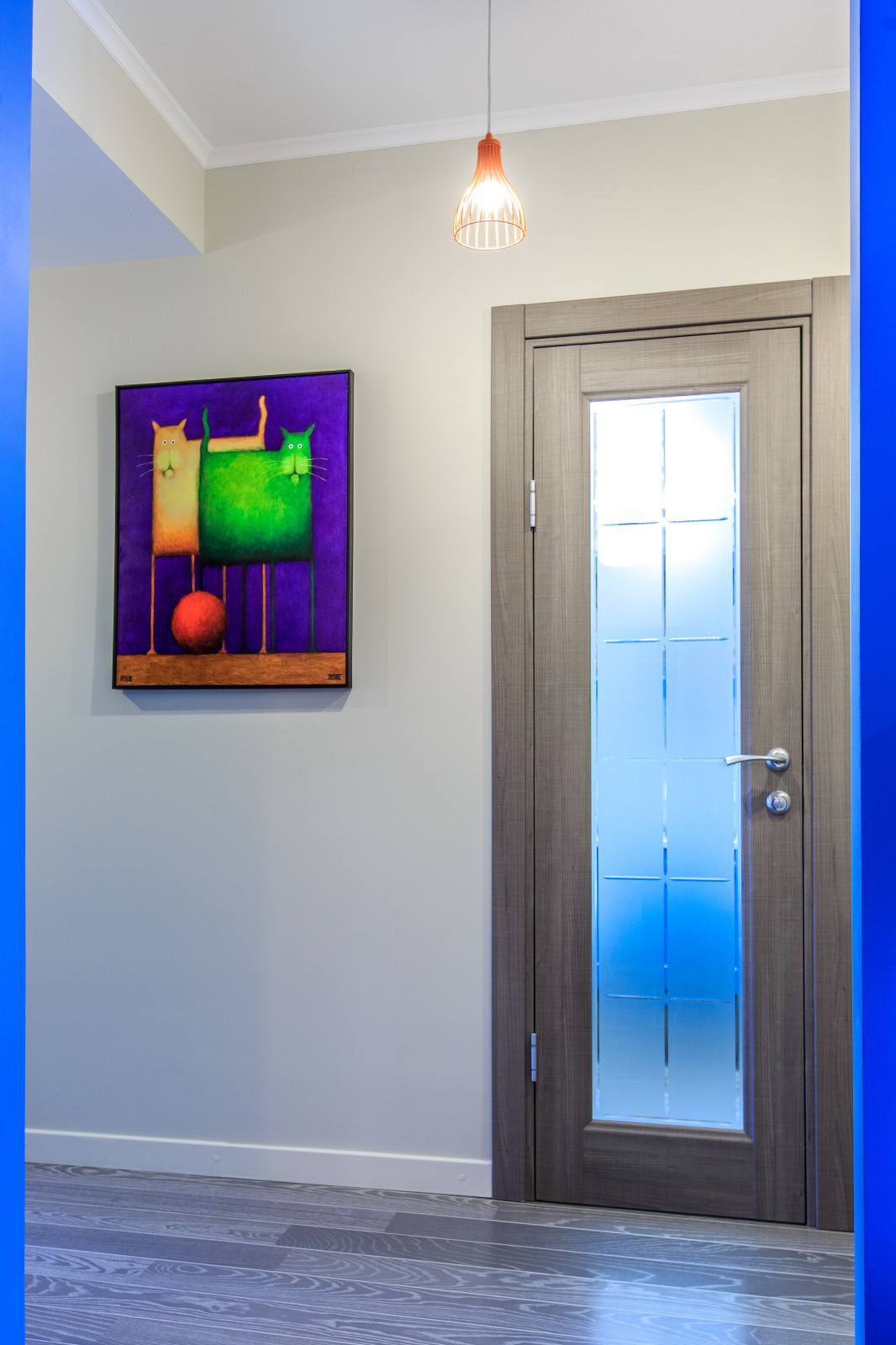 Оранжевое с синим