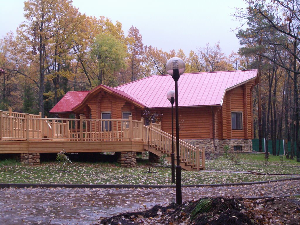 Баня. Калиброванное бревно. Канадская рубка. Диаметр 35-45 см.