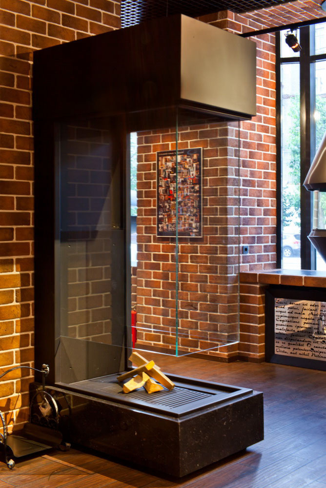 Two face fireplace