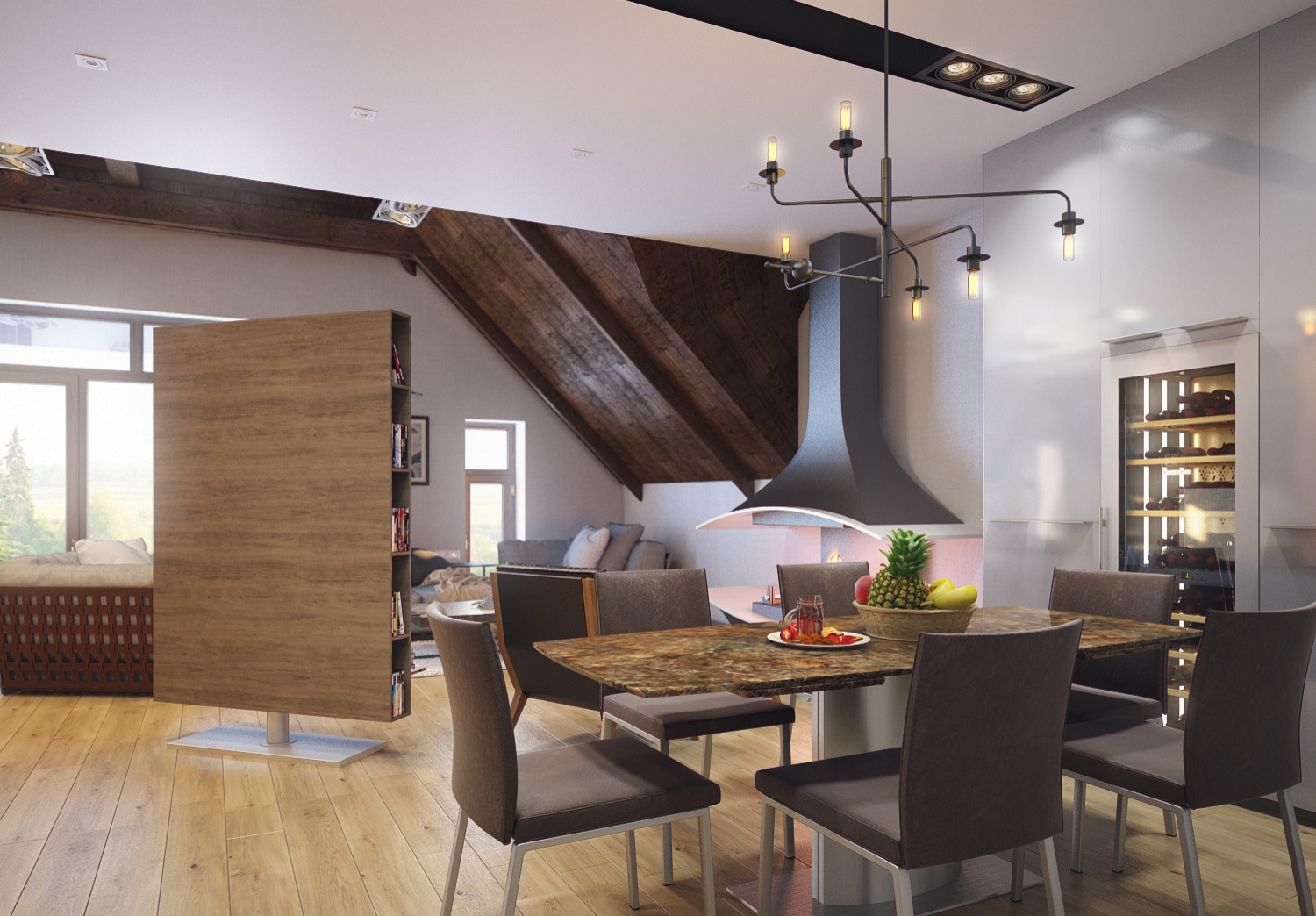 Лофт на мансарде