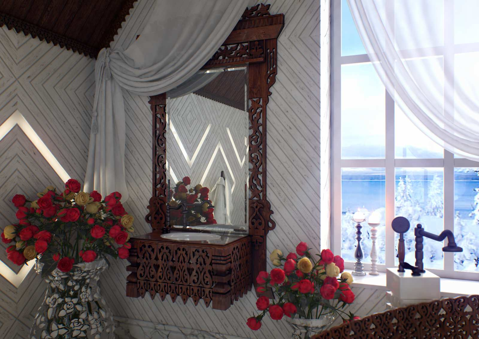 Концепт ванной комнаты "Дамская душа"