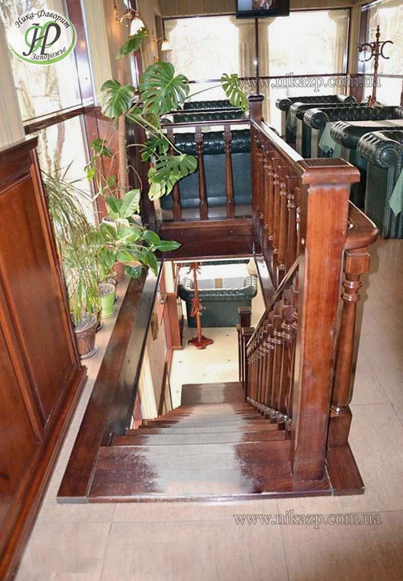 RESTAURANT INTERIOR, STAIRCASE, WOODEN INTERIOR. Лестница и интерьер ресторана "