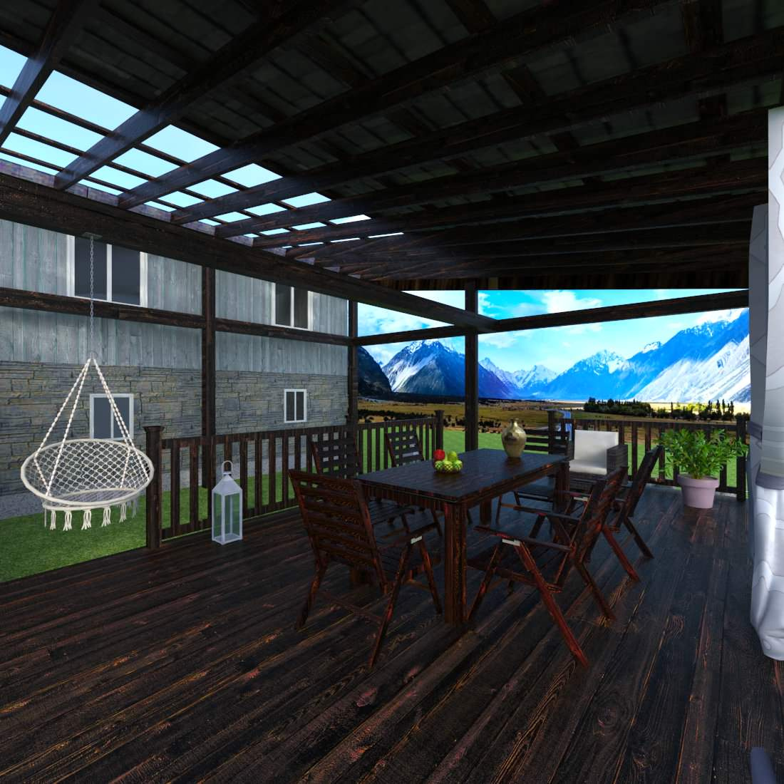 The concept of a wood deck in Canada