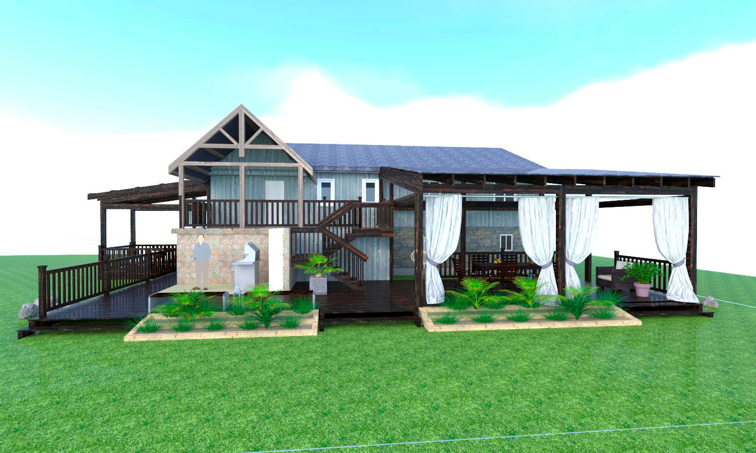The concept of a wood deck in Canada