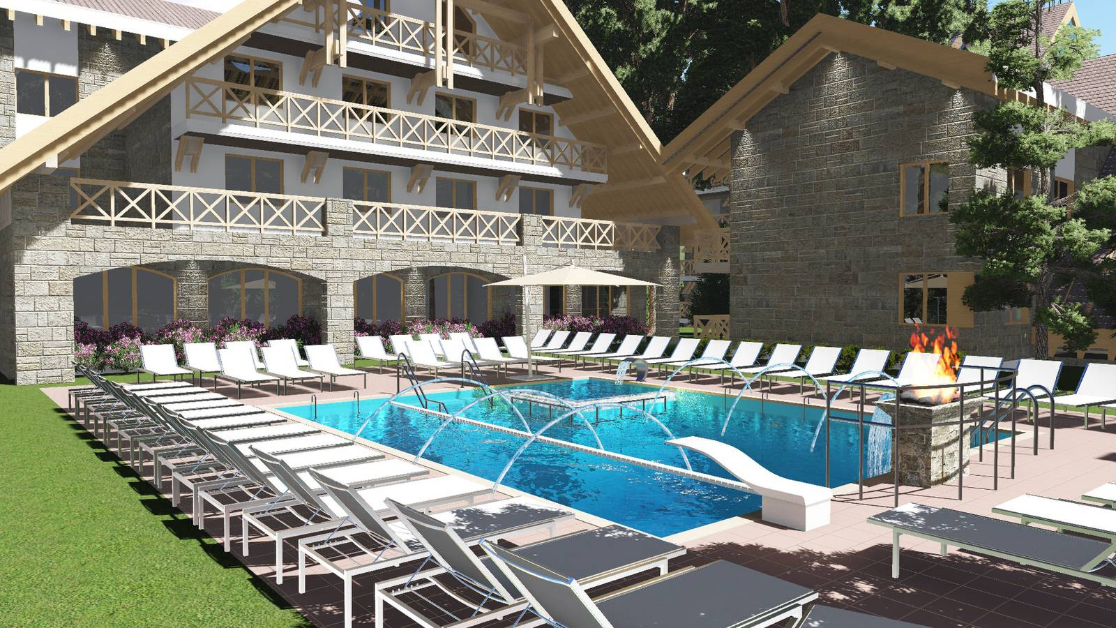 Обложка проекта: Тау Спа центр Алматы, общественный бассейн