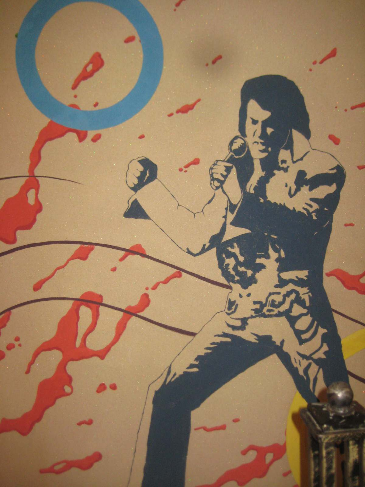 роспись стен на лестнице в ресторане "Малина"