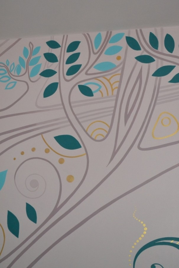 Роспись спальни в индийском стиле. Фрагмент.