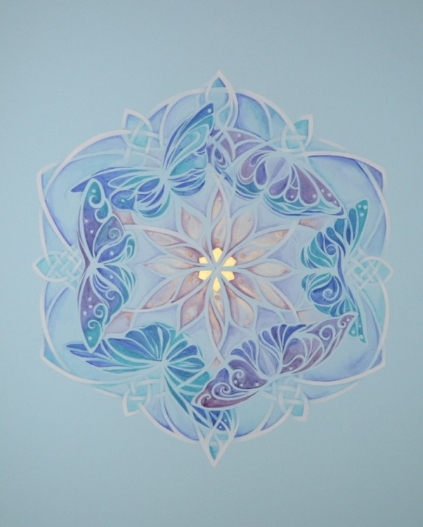 Роспись спальни в индийском стиле. Фрагмент. "Лотос Будды"