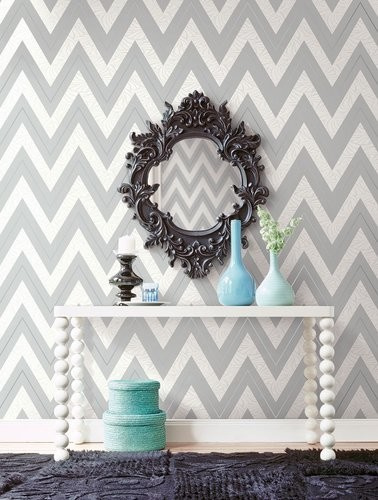 Геометрический орнамент в обоях.