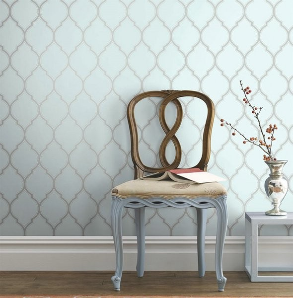 Геометрический орнамент в обоях.