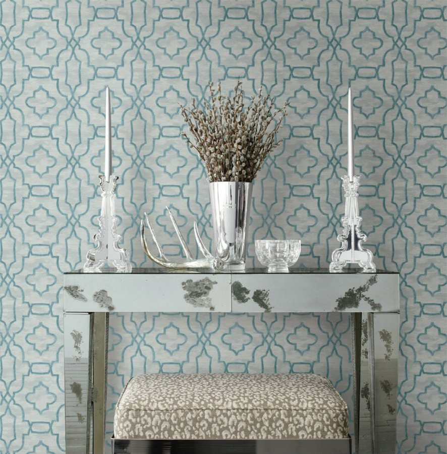 Геометрический орнамент в обоях.