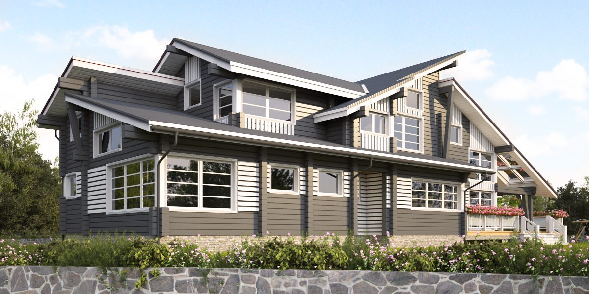 Дом из клеёного бруса East Constructionism Style 240