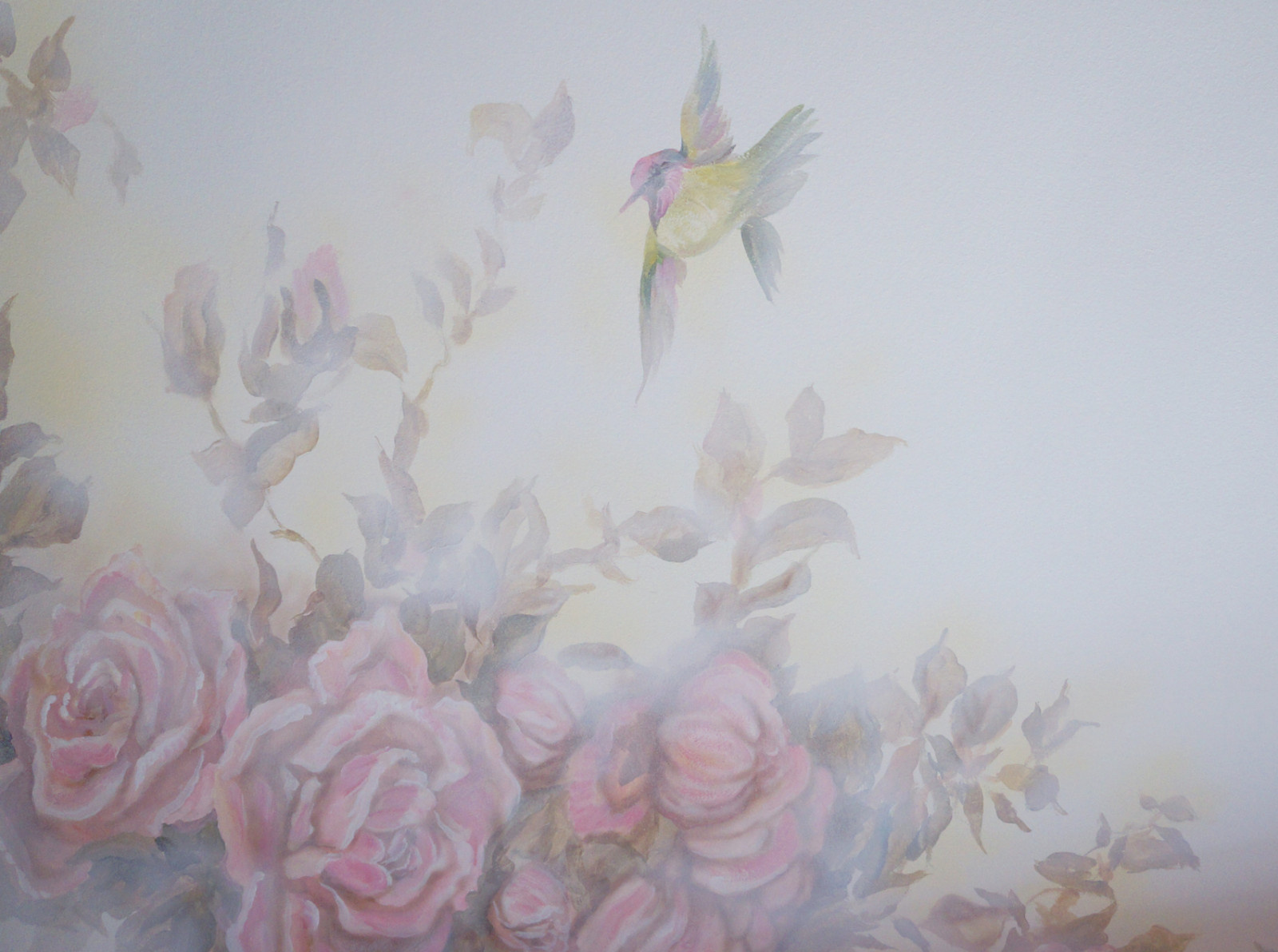 Роспись потолка в детской для девочки