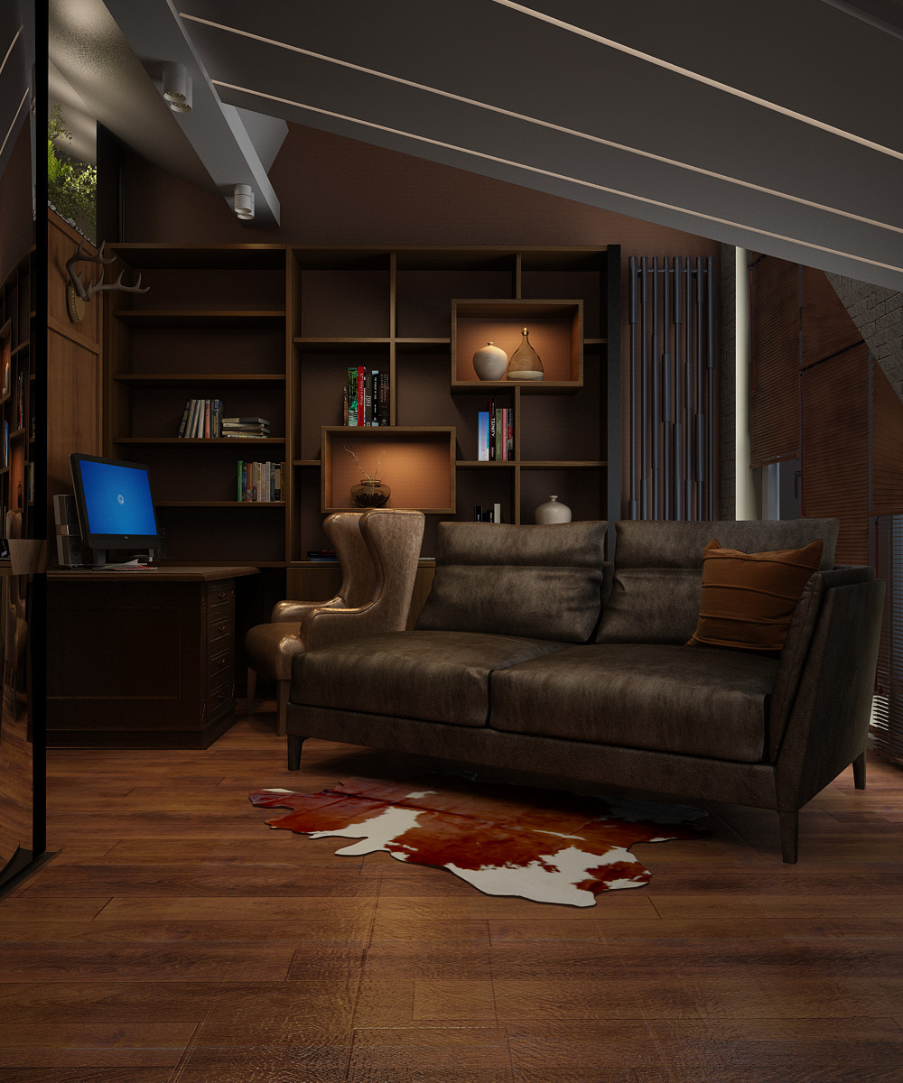 Мансарда небольшого котеджа