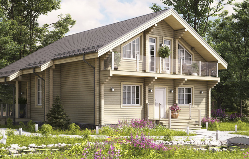 Деревянный дом из клееного бруса 300 кв.м. (СП-300)