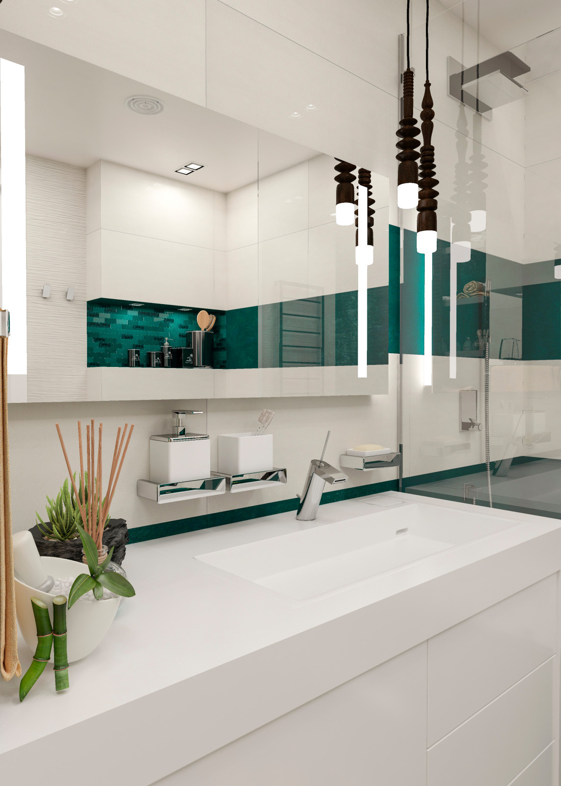 Ванная комната "Green & white"