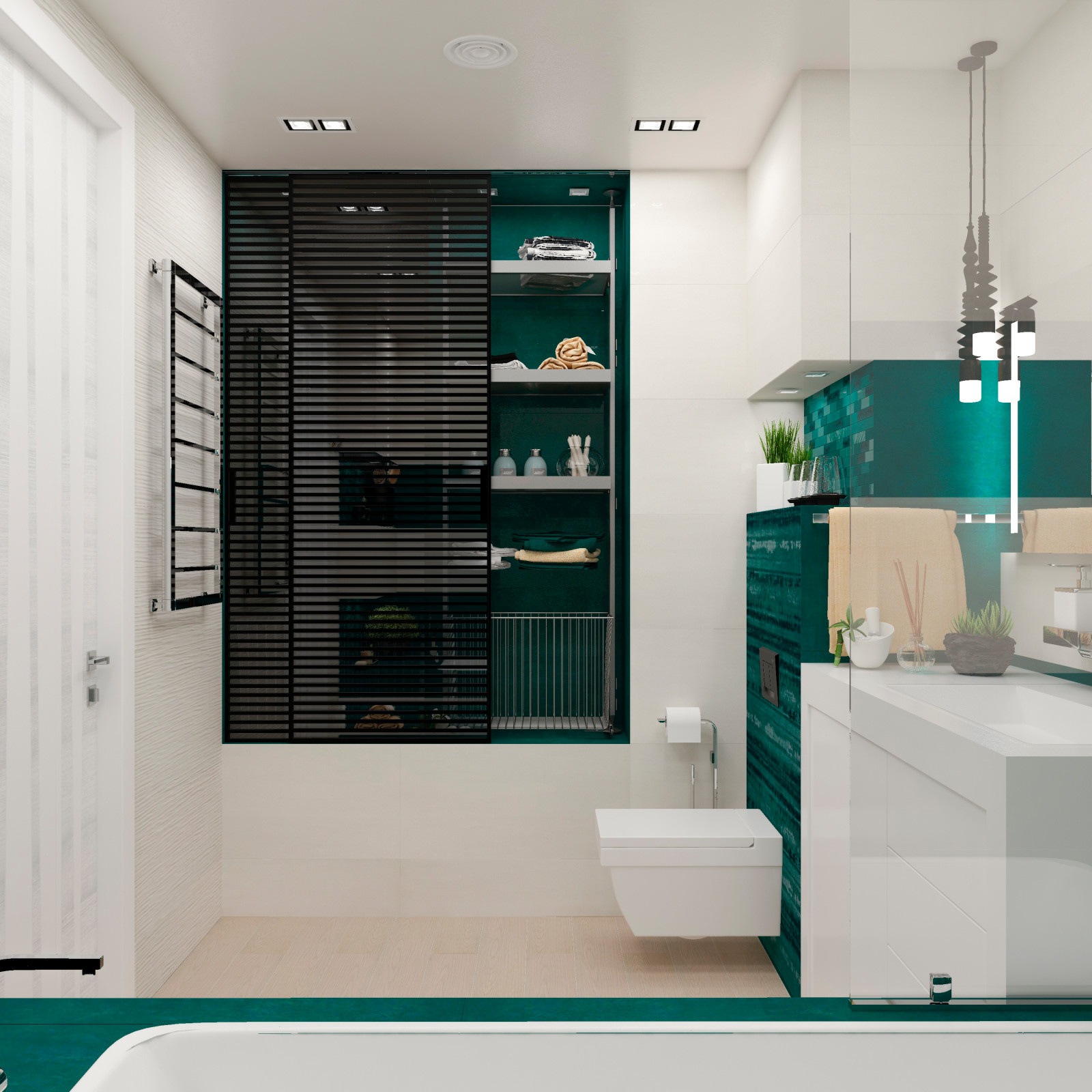 Ванная комната "Green & white"