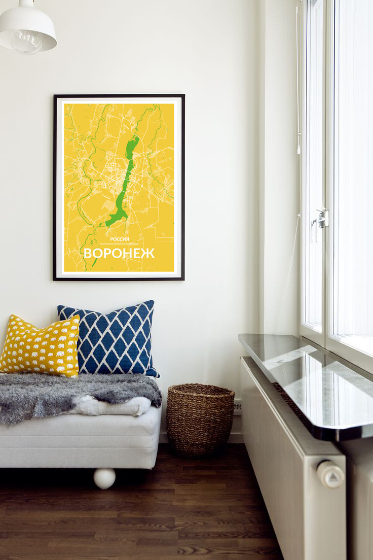 Карты в современном интерьере