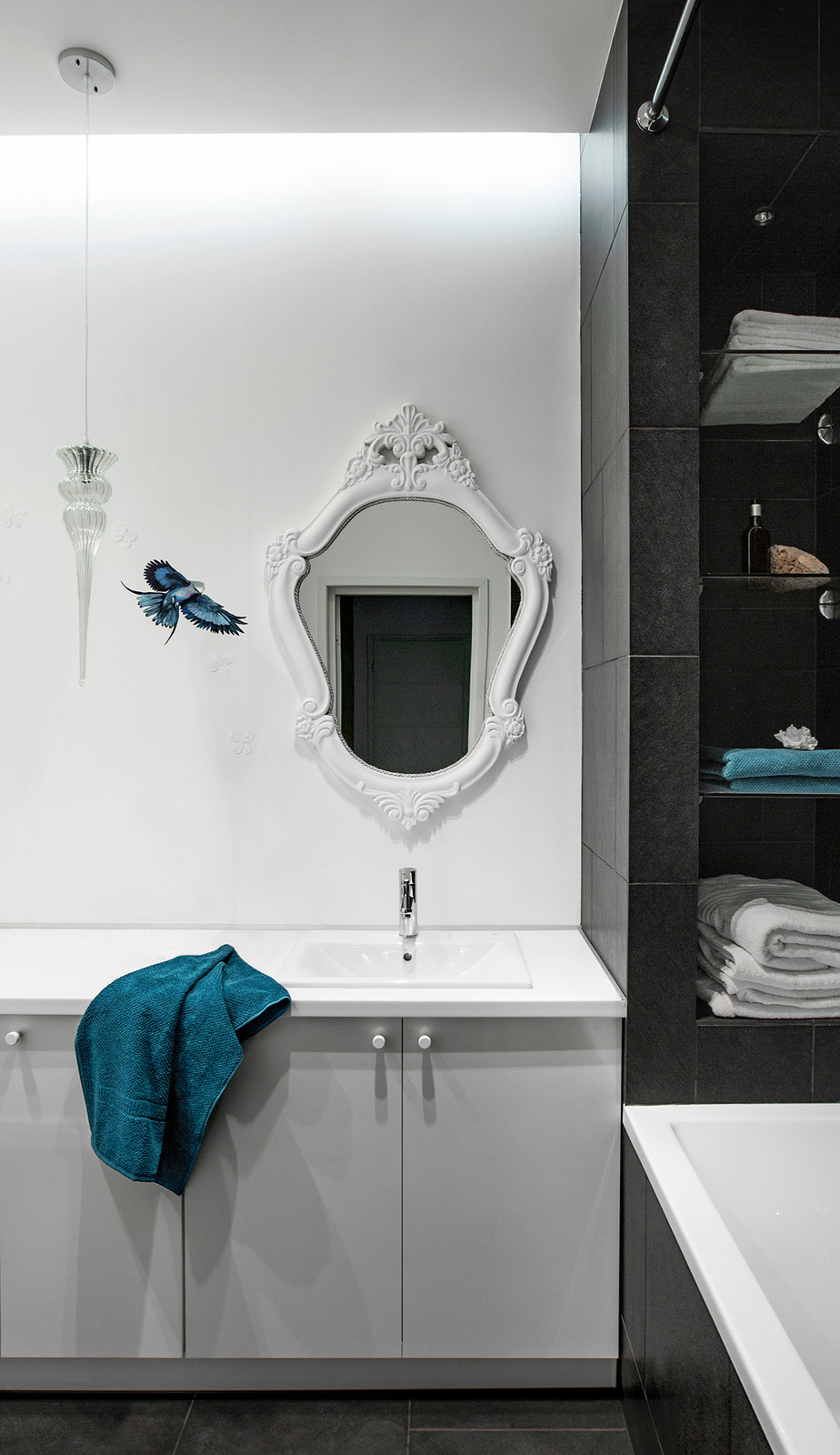 Есть идея: Альтернатива кафелю на стенах ванной комнаты